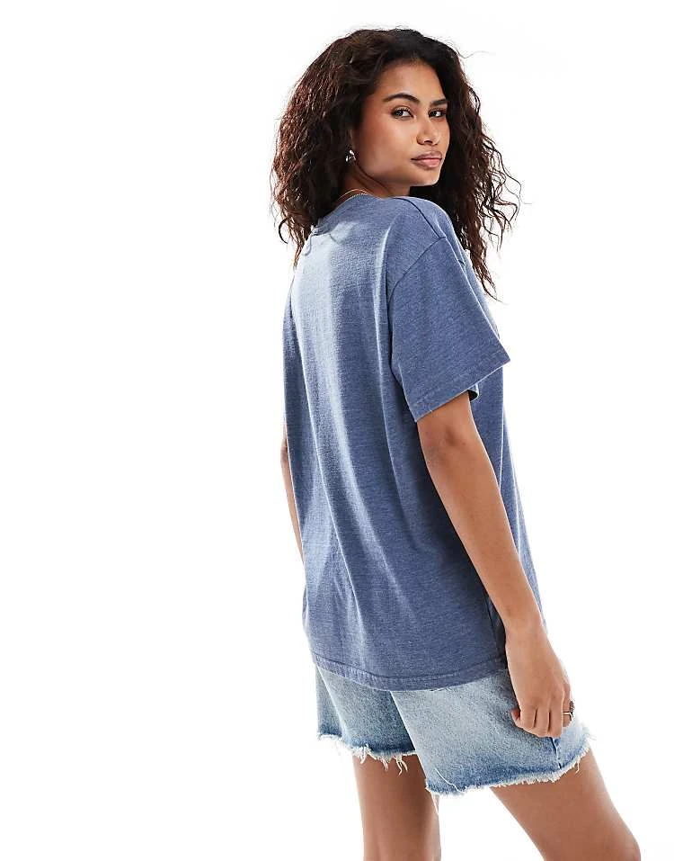 Daisy Street Relaxed T-shirt In Washed Blue With Dolphin Graphic For Women 3 Daisy Street Relaxed T-shirt In Washed Blue With Dolphin Graphic For Women - Image 3