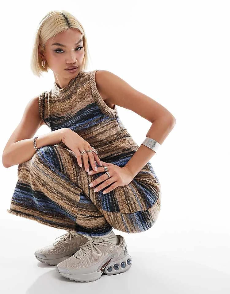 Daisy Street Knitted Midaxi Column Dress Textured Marl For Women Multi 2 Daisy Street Knitted Midaxi Column Dress Textured Marl For Women Multi - Image 2