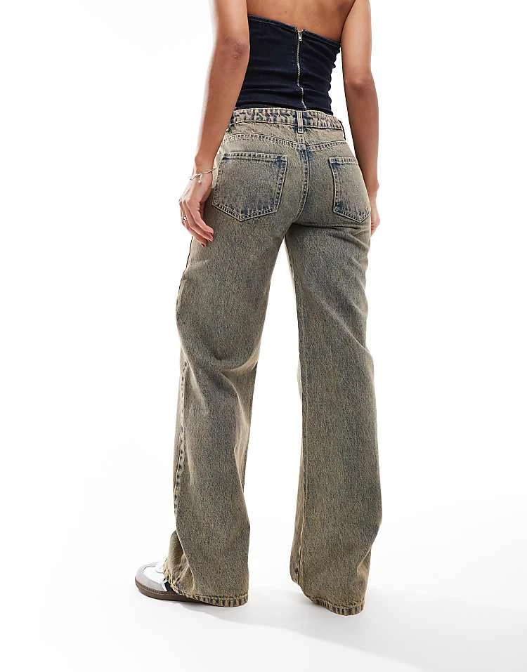 Daisy Street Low Rise Boyfriend Jeans In Blue Dirty Wash For Women Vintage Wash 3 Daisy Street Low Rise Boyfriend Jeans In Blue Dirty Wash For Women Vintage Wash - Image 3