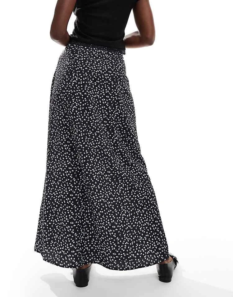 Daisy Street Button Down Maxi Skirt In Black Ditsy Floral For Women Multi 2 Daisy Street Button Down Maxi Skirt In Black Ditsy Floral For Women Multi - Image 2