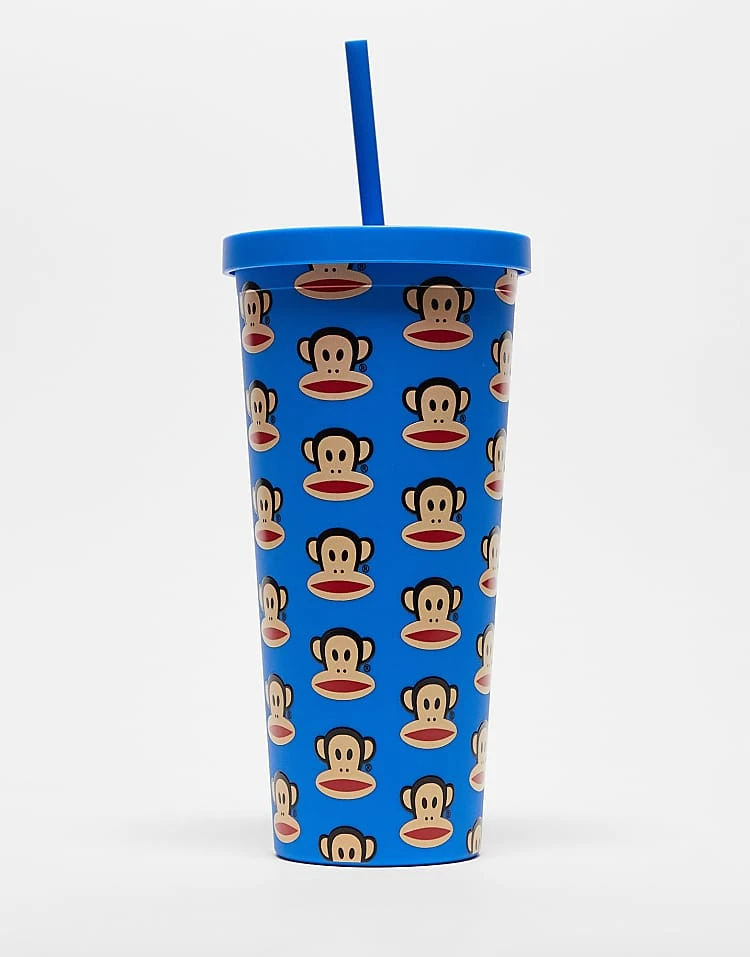 Daisy Street X Paul Frank Reusable Cup And Straw With All Over Print For Women Blue 4 Daisy Street X Paul Frank Reusable Cup And Straw With All Over Print For Women Blue - Image 4