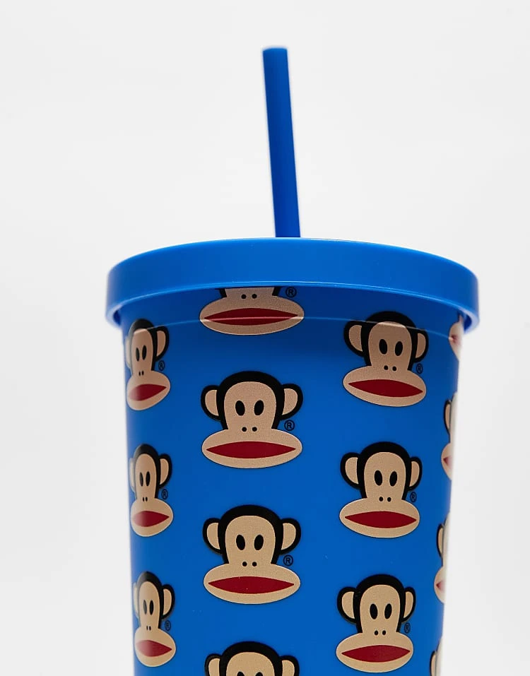 Daisy Street X Paul Frank Reusable Cup And Straw With All Over Print For Women Blue 2 Daisy Street X Paul Frank Reusable Cup And Straw With All Over Print For Women Blue - Image 2
