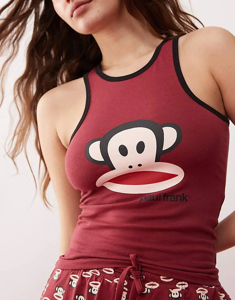 Daisy Street X Paul Frank Pyjama Vest With Binding And Print Graphic For Women Red 2 Daisy Street X Paul Frank Pyjama Vest With Binding And Print Graphic For Women Red - Image 2