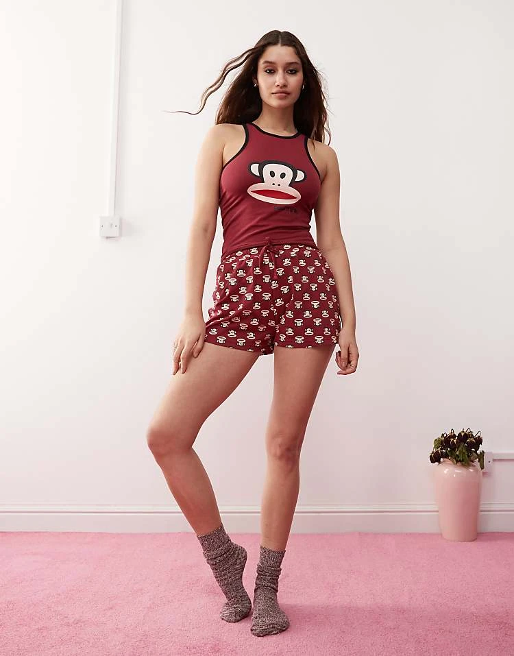 Daisy Street X Paul Frank Pyjama Vest With Binding And Print Graphic For Women Red 3 Daisy Street X Paul Frank Pyjama Vest With Binding And Print Graphic For Women Red - Image 3