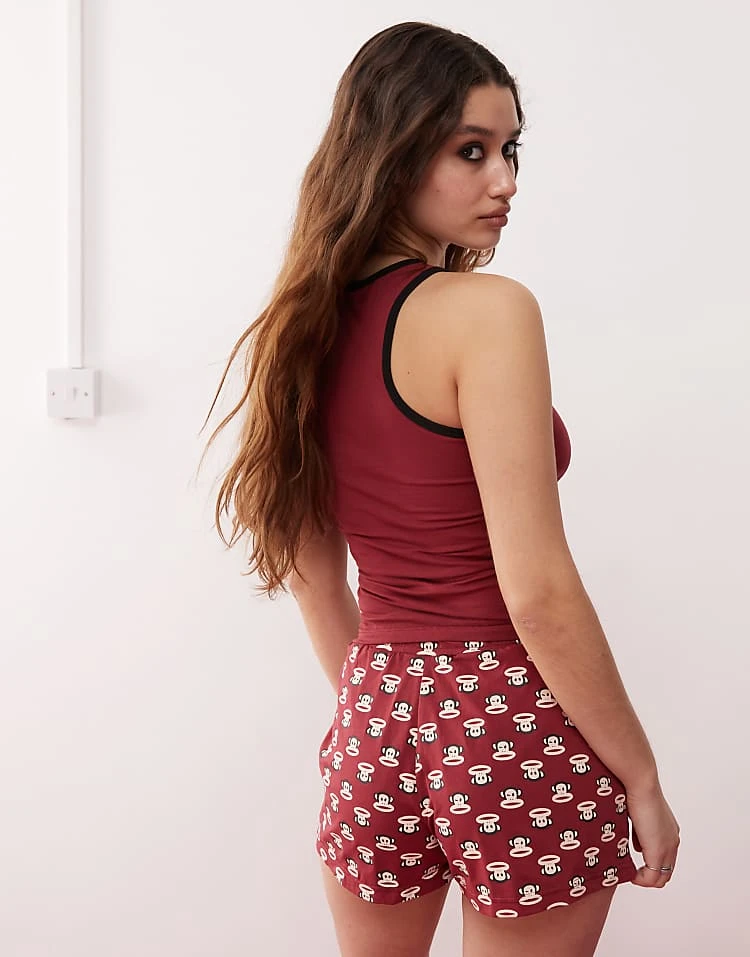 Daisy Street X Paul Frank Pyjama Vest With Binding And Print Graphic For Women Red 4 Daisy Street X Paul Frank Pyjama Vest With Binding And Print Graphic For Women Red - Image 4