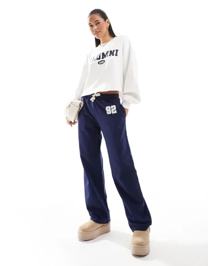 Daisy Street Baggy Fit Joggers In Navy Co-ord For Women