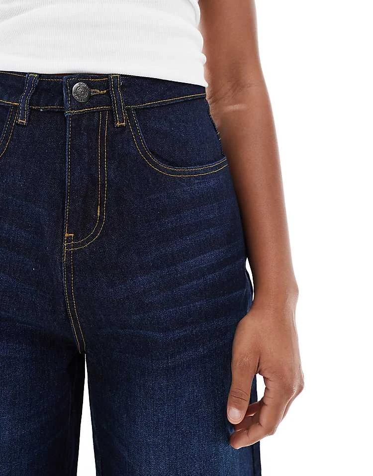 Daisy Street Denim Jorts In Indigo For Women Blue 3 Daisy Street Denim Jorts In Indigo For Women Blue - Image 3